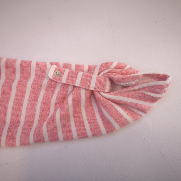 My Style Ladies Size XL Red & White Striped V-neck Terry Cloth Lined Hoodie - Picture 8 of 11